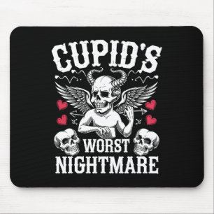 Cupid's Worst Scary Night Skull Art Valentine's Da Mouse Mat