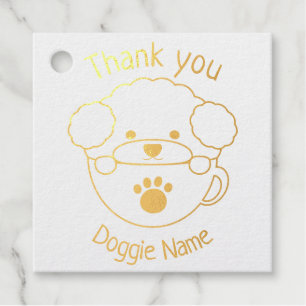 Cupoodle Wood Art Stamp Favour Tags