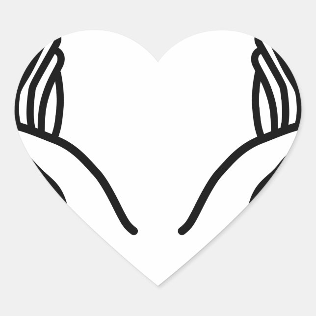 Cupped Hands Heart Sticker (Front)