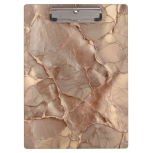 Cupper-Rose Cracked, Metallic Textures Clipboard