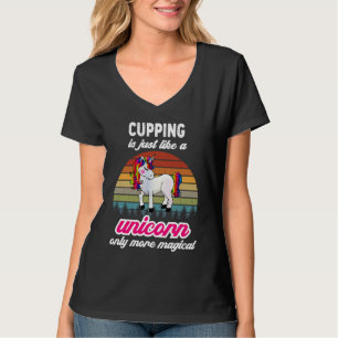 Cupping TCM Therapist Unicorn Vintage Sunset T-Shirt