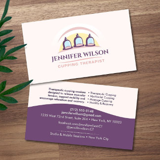Cupping Therapist Modern Holistic Business Card
