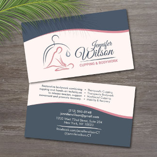 Cupping Therapist Therapeutic Bodywork Modern Business Card