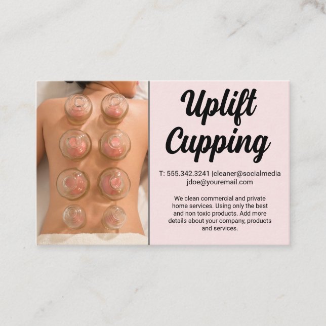 Cupping Therapy | Holistic Care Business Card (Front)