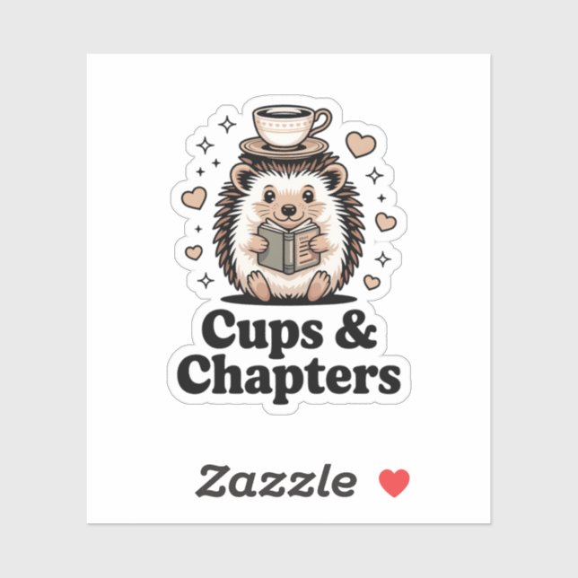 Cups & Chapters — Cosy Caramel Hedgehog (Sheet)
