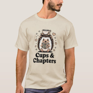 Cups & Chapters Cosy Caramel Hedgehog T-Shirt