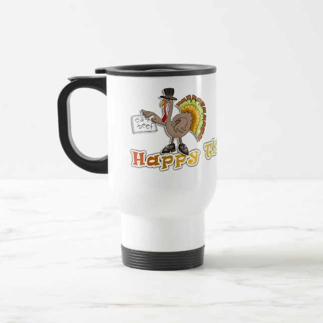 Cups, Mugs - Thanksgiving Turkey "Eat Beef" (Left)