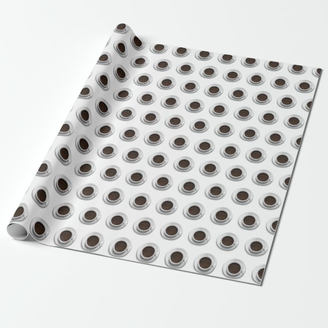 Cups of Coffee wrapping paper (Unrolled)