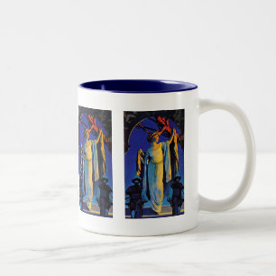 Cups: Spirit of the Night - Maxfield Parrish Two-Tone Coffee Mug