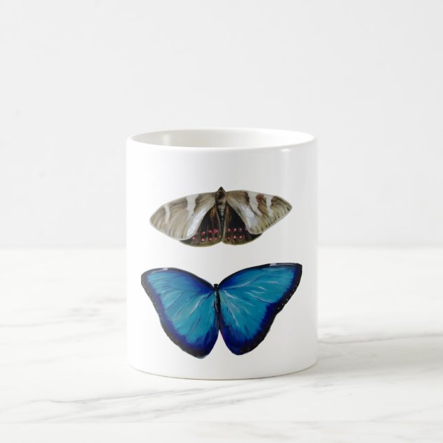 Cups with two Beautiful Butterflies (Center)