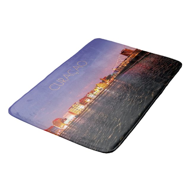 Curaçao at Night w/out text (customisable) Bath Mat (Angled)