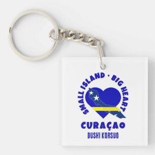 CURAÇAO Big Heart Fun Custom Dushi Korsuo Key Ring