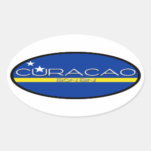 Curacao - Bon Bini Oval Sticker