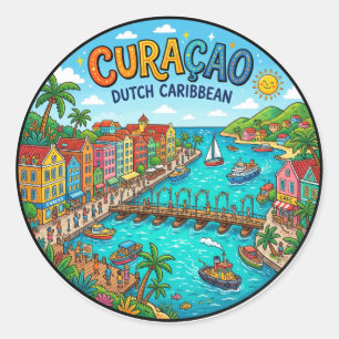 Curaçao Classic Round Sticker