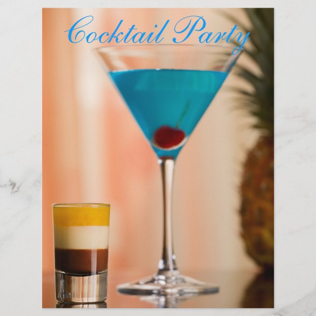 Curacao cocktail flyer (Front)