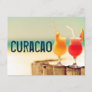 Curacao cocktails postcard