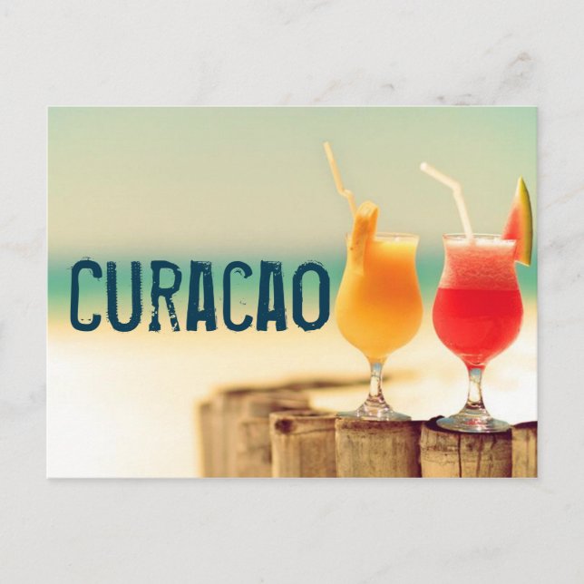 Curacao cocktails postcard (Front)