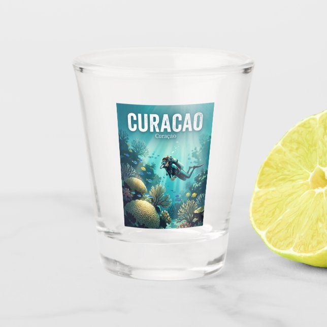 Curacao Curaçao Shot Glass (Front)