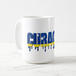 Curaçao Drip Caribbean Flag Design Fan Coffee Mug