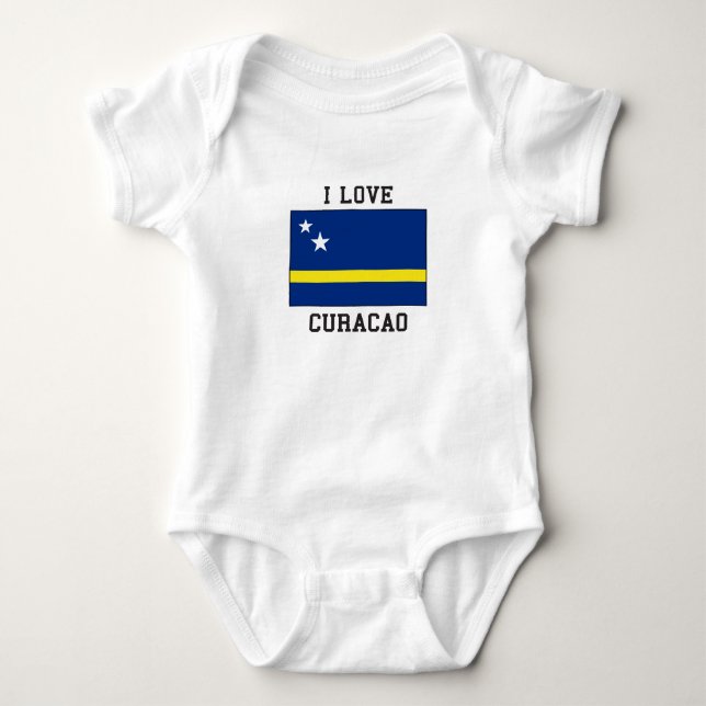 Curacao, Flag Baby Bodysuit (Front)
