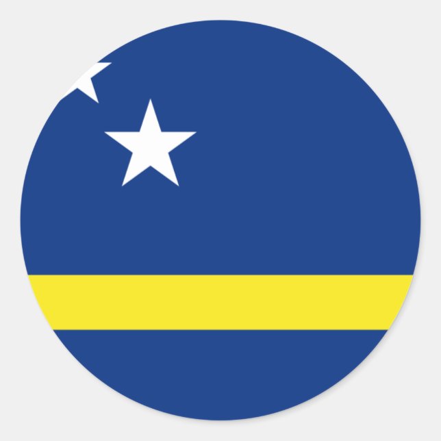 Curacao Flag CW Classic Round Sticker (Front)