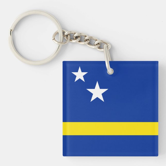 Curacao Flag  Key Ring (Front)