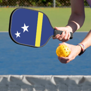 Curaçao flag pickleball paddle