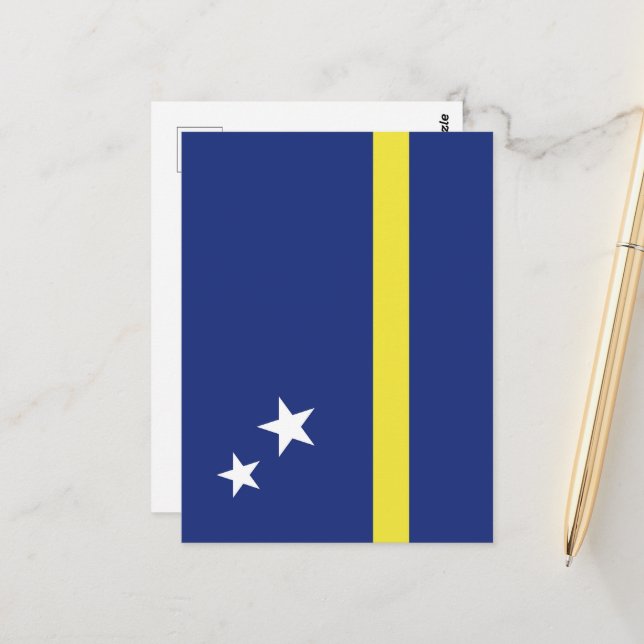 Curaçao flag postcard (Front/Back In Situ)