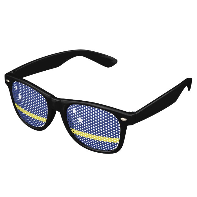 Curaçao flag retro sunglasses (Angled)
