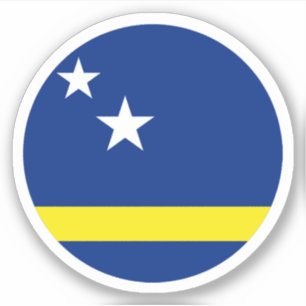 Curaçao Flag Round Sticker