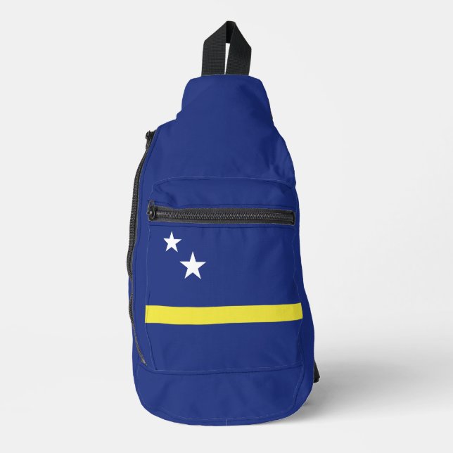 Curaçao flag sling bag (Front)