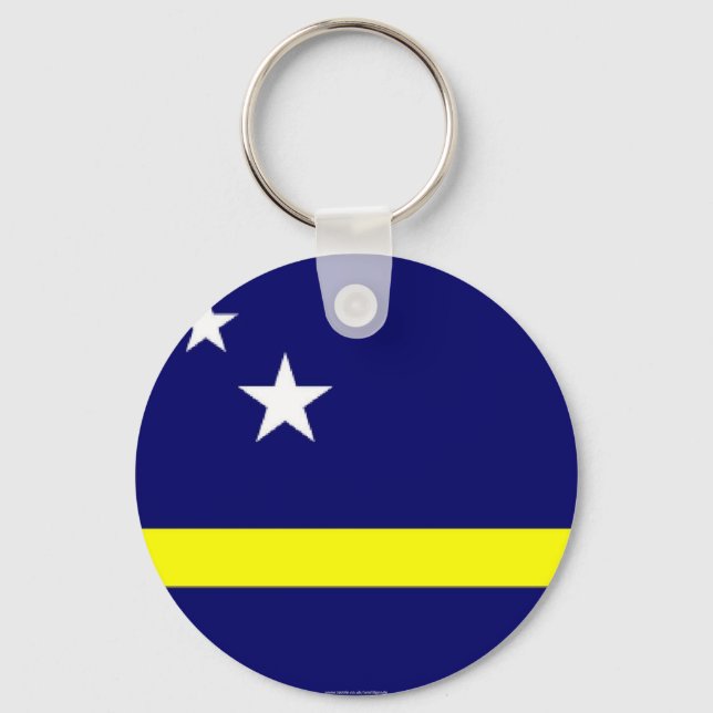 Curacao flag souvenir keychain (Front)