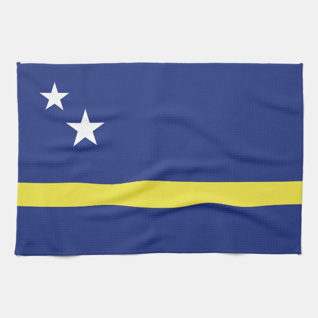 Curaçao flag tea towel (Horizontal)