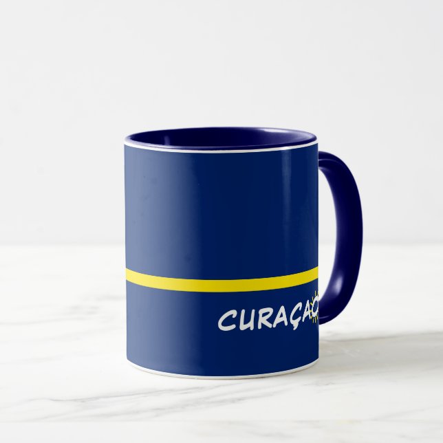 Curaçao Flag with customisable text Mug (Front Right)