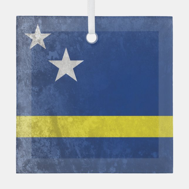 Curacao Glass Tree Decoration (Front)