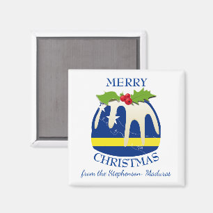 CURAÇAO Korsou Festive Plum Pudding Christmas Magnet