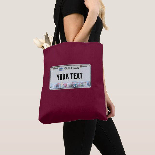 Curaçao License Plate (customisable) Tote Bag (Close Up)