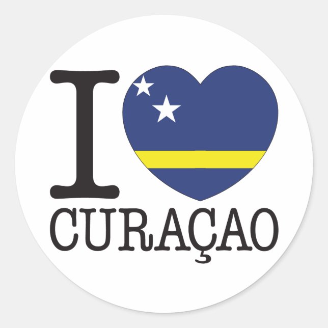 Curacao Love v2 Classic Round Sticker (Front)