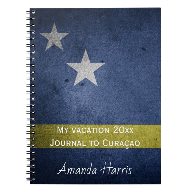 Curacao national Flag Vacation Journal (Front)