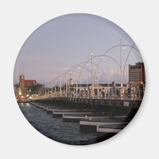 Curaçao Queen Emma Pontoon Bridge at Dusk Magnet