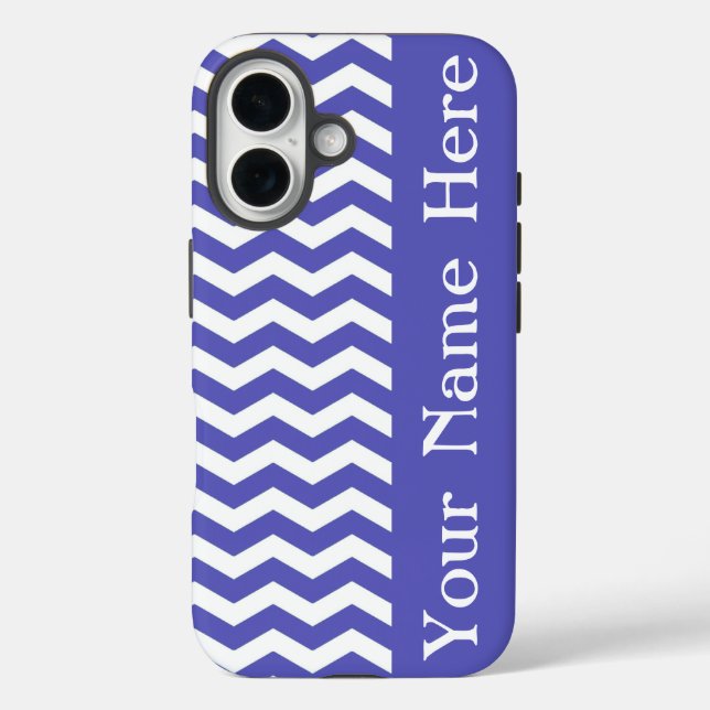 Curacao Shores Wave Chevron with name Case-Mate iPhone Case (Back)
