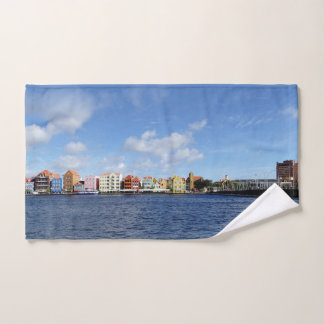Curaçao Skyline w/out text (customisable) Hand Towel