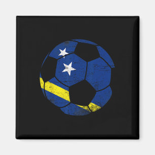 Curacao Soccer Ll,curacao,flag Of Curacao,curacao Magnet
