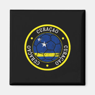 Curacao Soccer Ll,curacao,flag Of Curacao,curacao Magnet