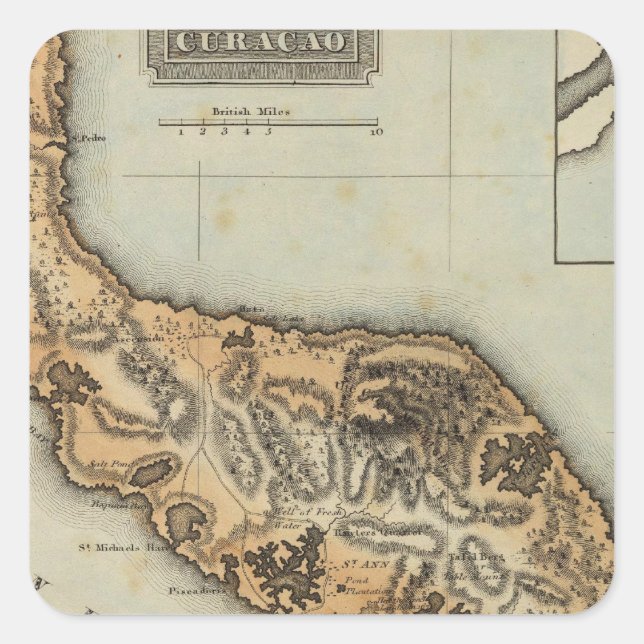 Curacao Square Sticker (Front)