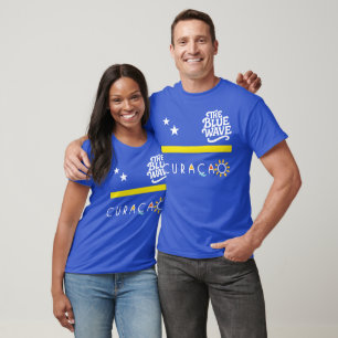 Curacao The Blue Wave World Cup Soccer Football T-Shirt