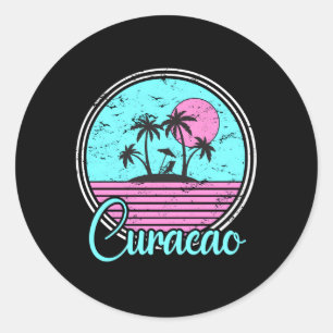Curacao Travel Or Vacation Classic Round Sticker
