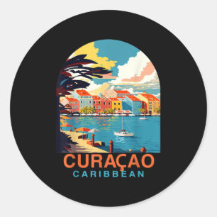 Curacao Travel Summer Vacation Curacao Caribbean I Classic Round Sticker