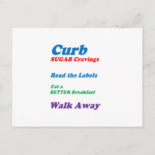 CURB SUGAR CRAVINGS: by NAVIN Joshi  LOWPRICES Postcard