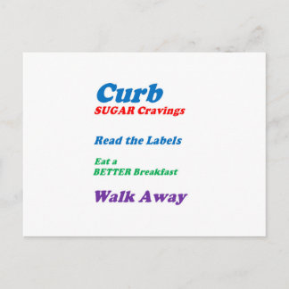 CURB SUGAR CRAVINGS: by NAVIN Joshi  LOWPRICES Postcard